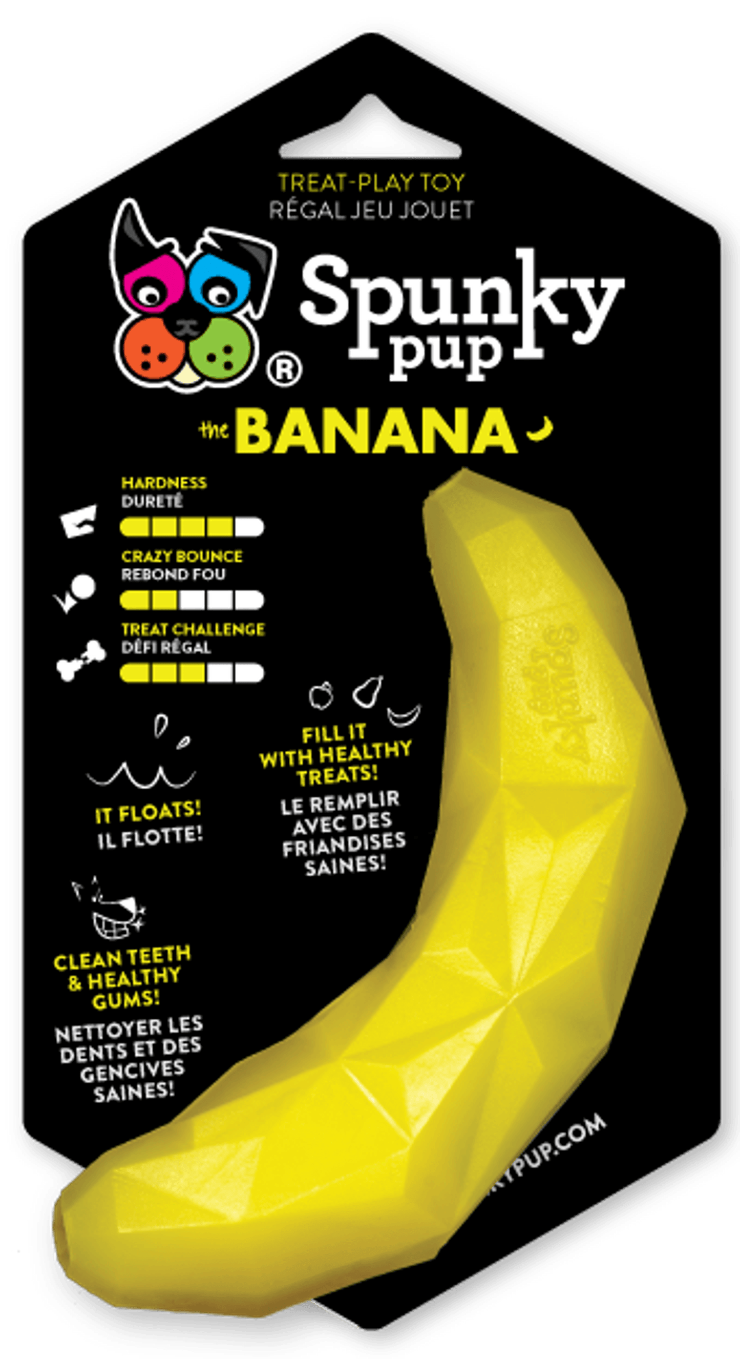 Juguete interactivo de plátano Spunky Pup para perros