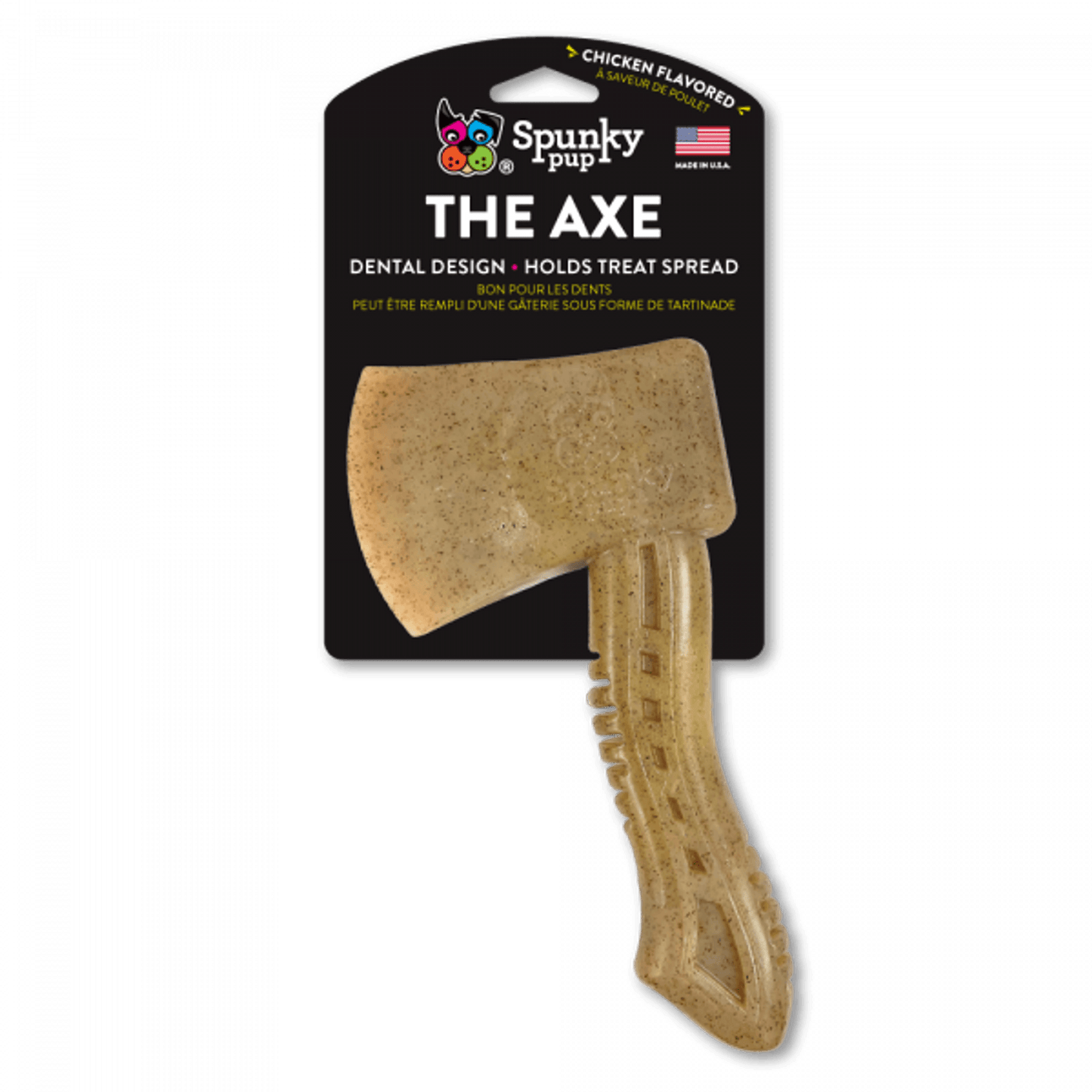 Spunky Pup Chicken-Flavoured Durable Nylon Axe Chew Toy