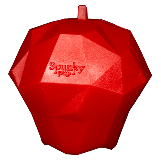 Spunky Pup Interactive Apple Treat Toy for Medium Dogs