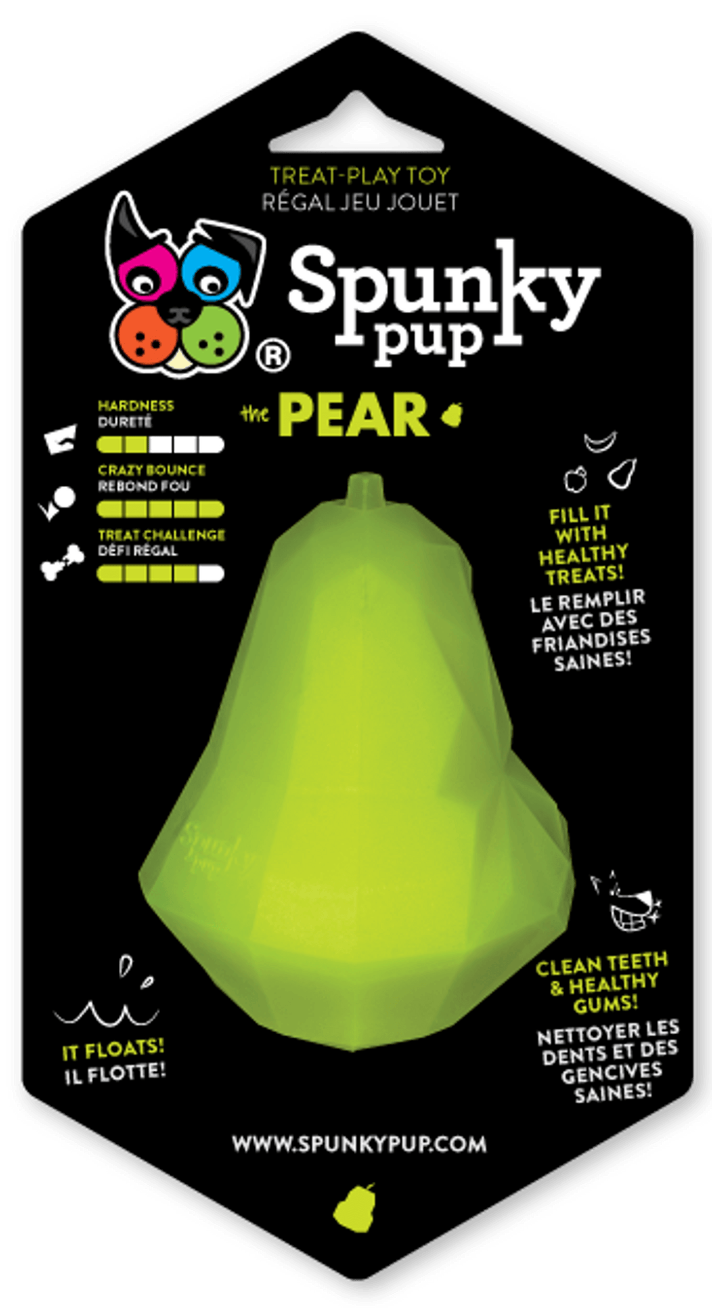 Spunky Pup Interactive Apple Dog Toy for Treats and Healthy Play