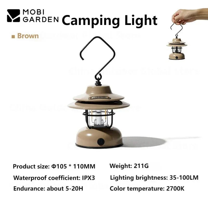 MOBI GARDEN Star Wish-Retro Portable Camping Lantern-5