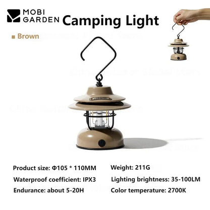 MOBI GARDEN Star Wish-Retro Portable Camping Lantern-5