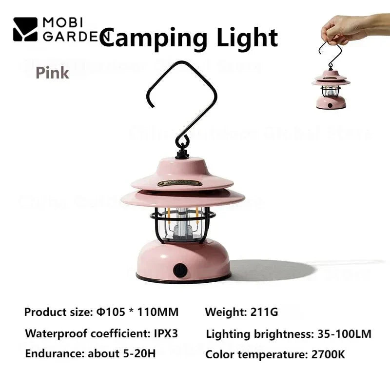 MOBI GARDEN Star Wish-Retro Portable Camping Lantern-7