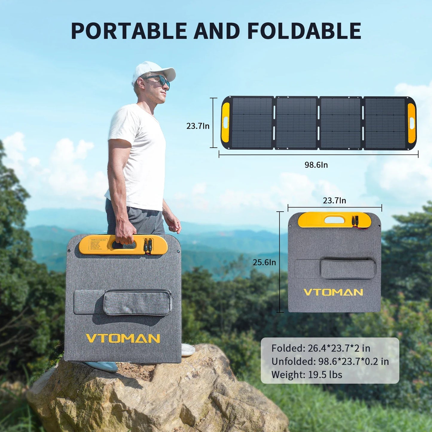 PRO 220W Solar Panel – 48V Portable Solar Charger for Power Stations, Outdoor & Emergency Home Backup-3