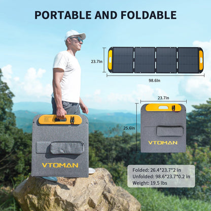 PRO 220W Solar Panel – 48V Portable Solar Charger for Power Stations, Outdoor & Emergency Home Backup-3